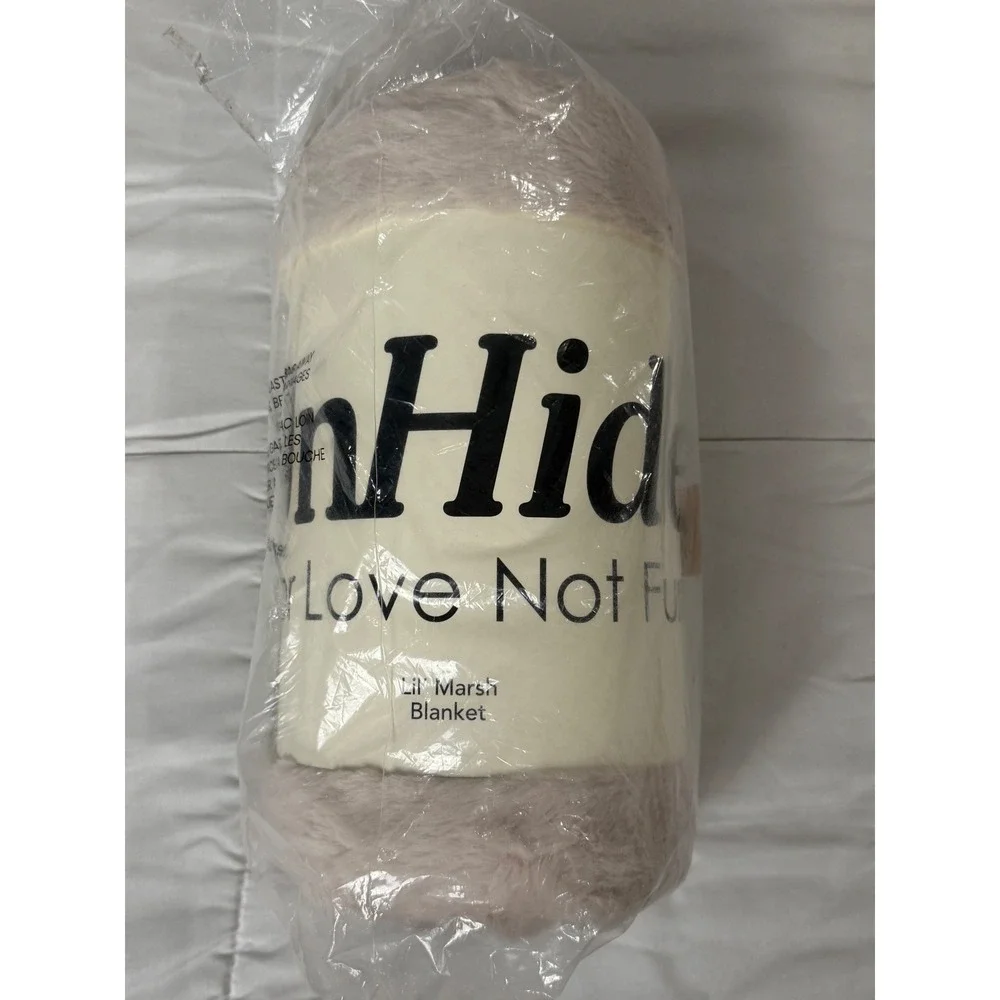 UnHide Lil Marsh Blanket Faux Fur Beigebear Beige 50